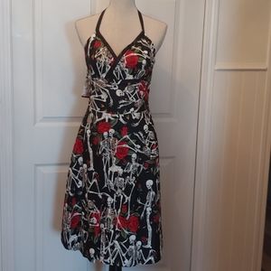 Rockabilly Skull and Rose sundress